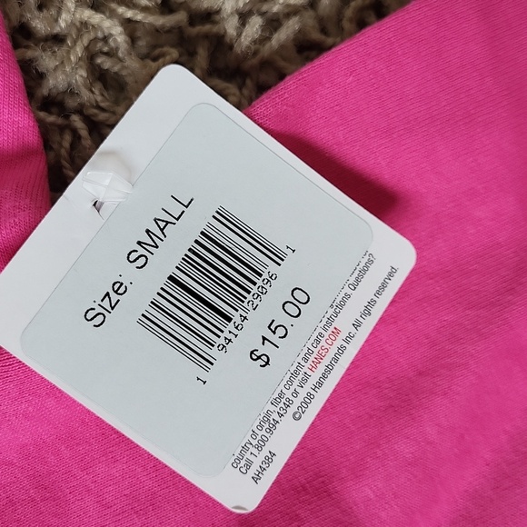 NWT Hanes Tshirt "I Am A Warrior" Breast Cancer Awareness Pink Ribbon Tee Unisex - Picture 3 of 5